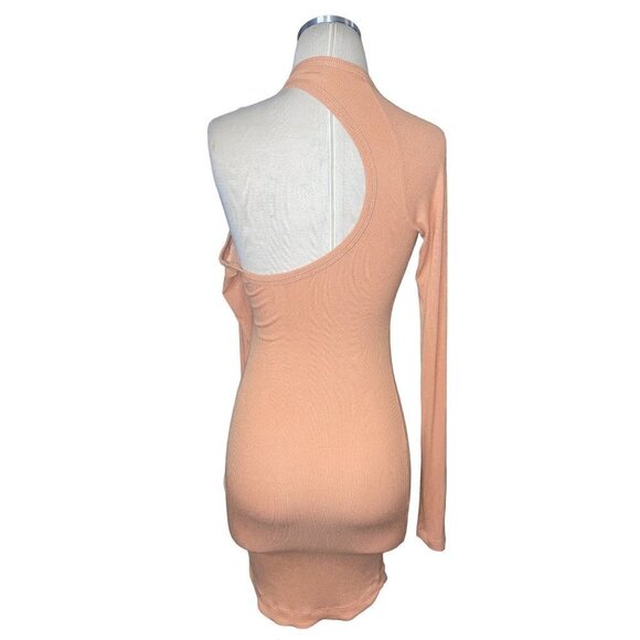 Alix NYC Elton Single Cold Shoulder Long Sleeve Body-Con Dress XSmall Womens - Picture 7 of 9